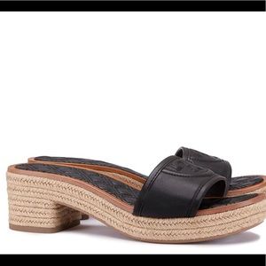 New Tory Burch Fleming Slide. Black. Size 8. $155